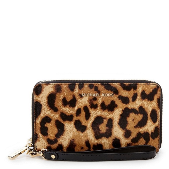 Michael Kors Handbags - LOWEST! Michael Kors fur/leather zip around wallet
